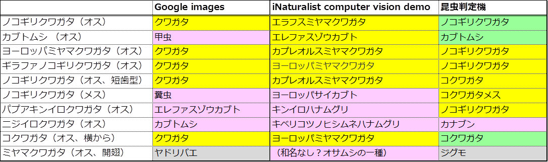 コンピュータはクワガタの種類をどこまで判定できるのか Stag Beetles